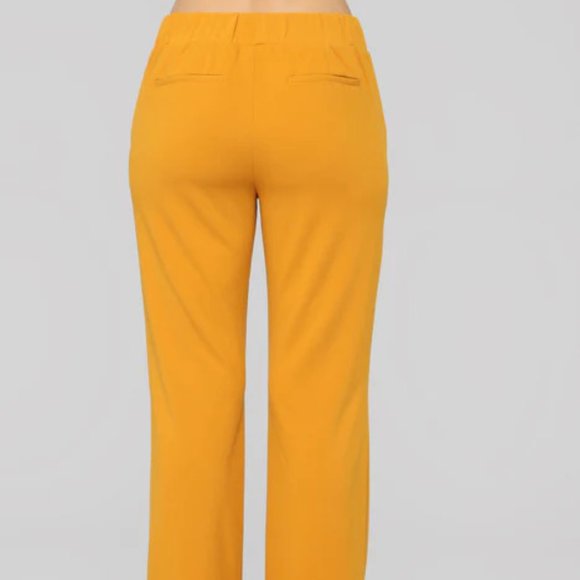 Mustard Wide Leg Trouser - Picture 1 of 2